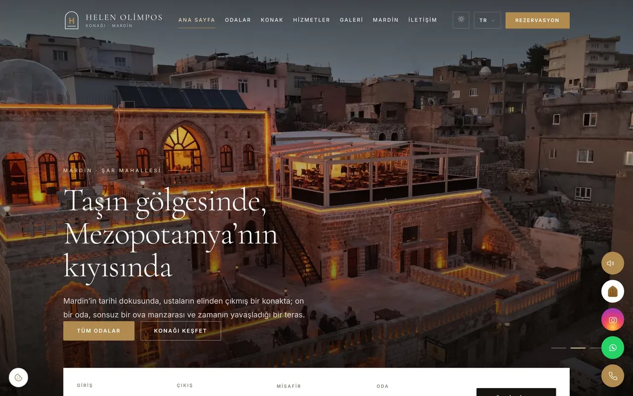 Helen Olimpos Konağı web sitesi