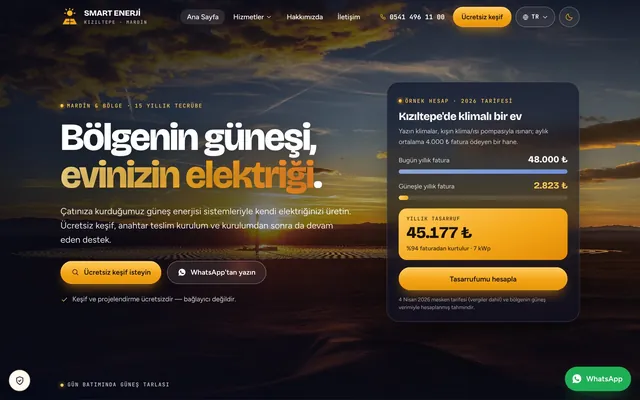 Smart Enerji web sitesi